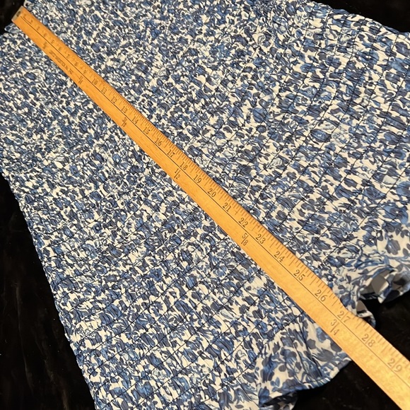 NWT TOPSHOP BLUE FLORAL MINI SZ-10 SHIRRED with SPAGHETTI STRAP BUNNY TIES - Picture 8 of 8